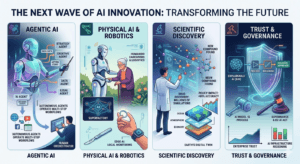 Agentic AI, Physical AI & Robotics, Scientific Discovery, and Trust & Governance.