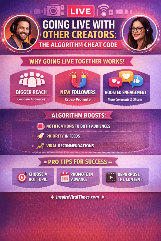 Going live with creators infographics