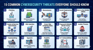 15 Common Cybersecurity Threats Everyone Should Know