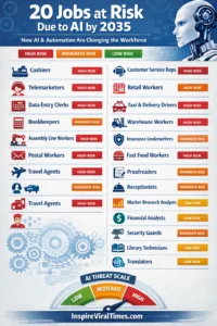 Jobs at risk from AI by 2035