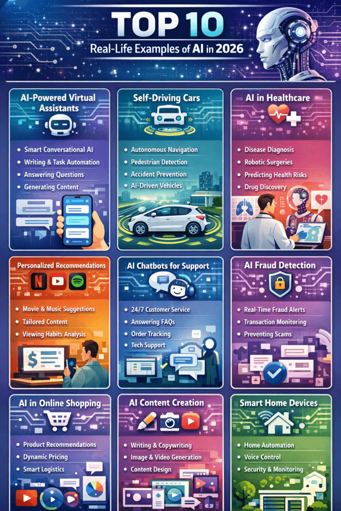 Top 10 Real-Life Examples of Artificial Intelligence in 2026