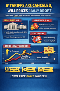 Tariffs Gone, Prices Down? Not So Fast Recent legal rulings on U.S. tariffs have sparked excitement about potential price drops for everyday consumers. The Supreme Court invalidated parts of the broad tariffs imposed under the International Emergency Economic Powers Act (IEEPA). While this might sound like a win for shoppers, economists warn that cheaper prices aren’t guaranteed.