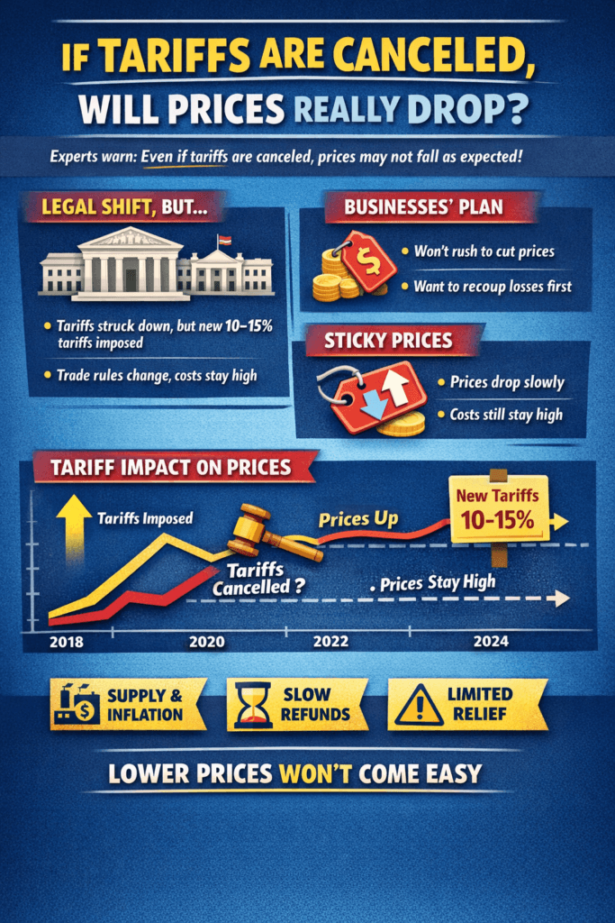 Tariffs Gone, Prices Down? Not So Fast Recent legal rulings on U.S. tariffs have sparked excitement about potential price drops for everyday consumers. The Supreme Court invalidated parts of the broad tariffs imposed under the International Emergency Economic Powers Act (IEEPA). While this might sound like a win for shoppers, economists warn that cheaper prices aren’t guaranteed.