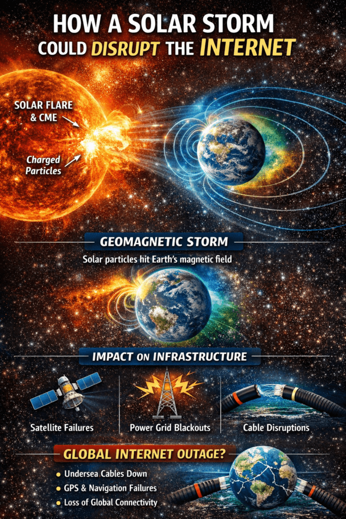 Solar storm impact on global connectivity