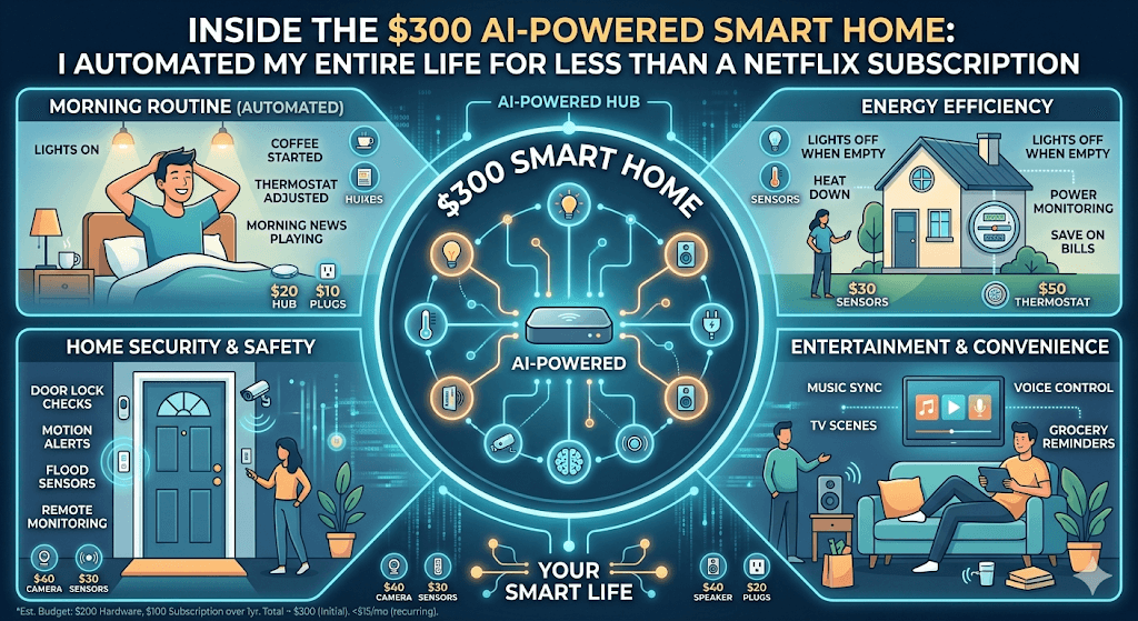 Inside the $300 AI-Powered Smart Home: I Automated My Entire Life for Less Than a Netflix Subscription