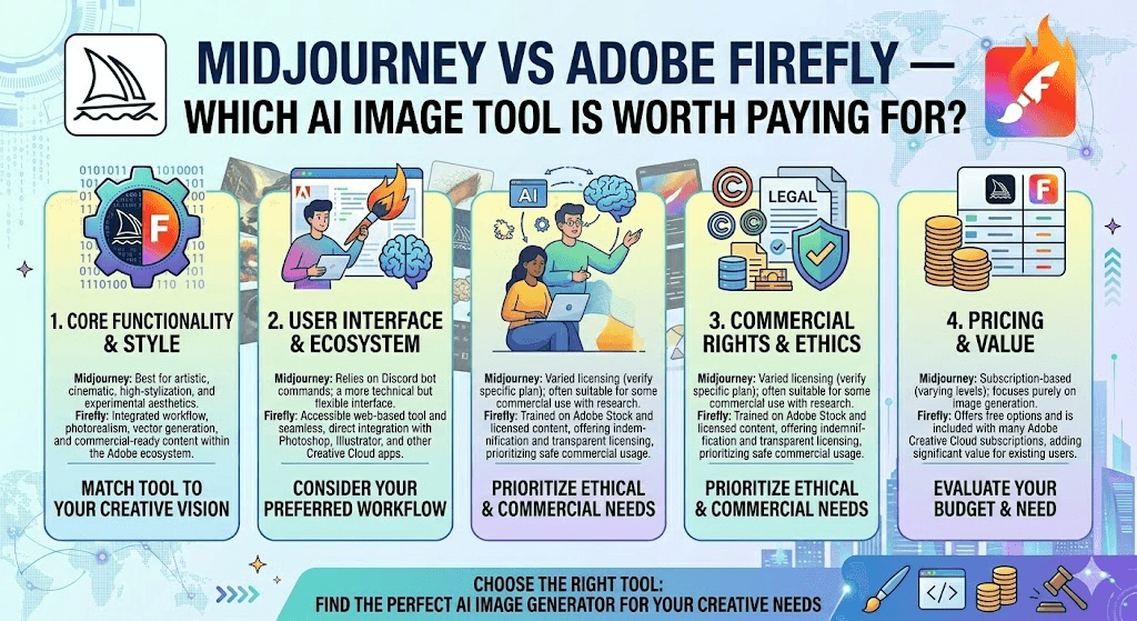 Midjourney vs Adobe Firefly