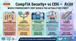 CompTIA Security+ vs CEH — which cybersecurity cert should you actually get first?