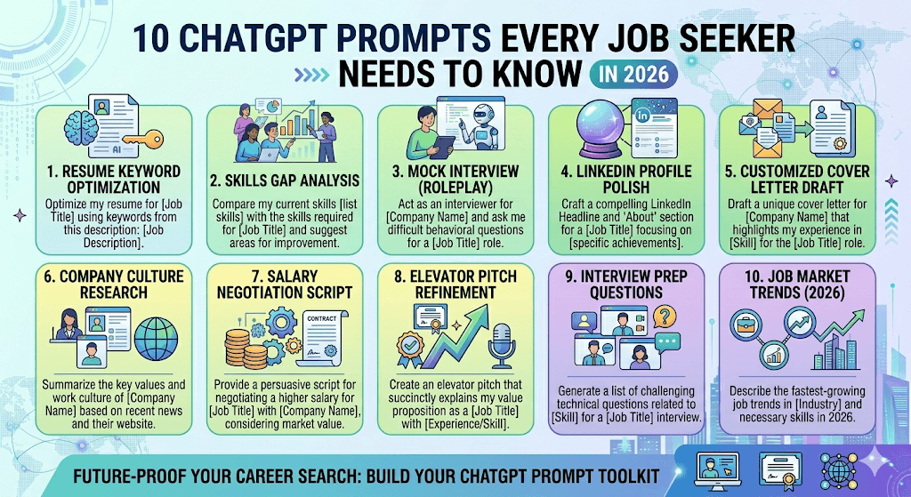 10 ChatGPT Prompts EveryJob Seeker Needs to Know