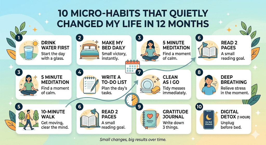 10 Micro-Habits That Quietly Changed My Life in 12 Months
