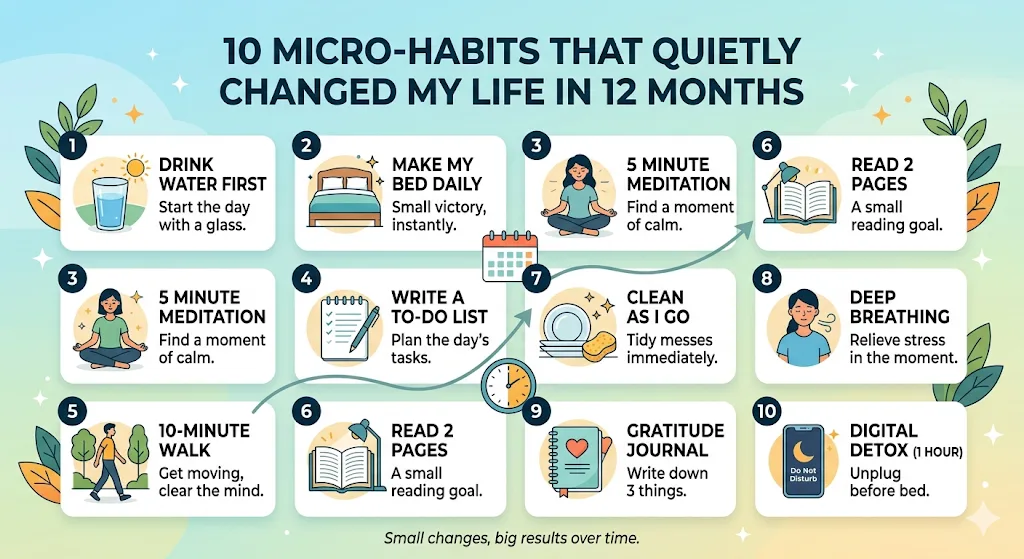 10 Micro-Habits That Quietly Changed My Life in 12 Months