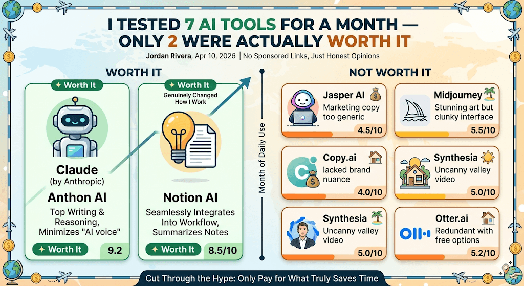 I Tested 7 AI Tools for a Month — Only 2 Were Actually Worth It