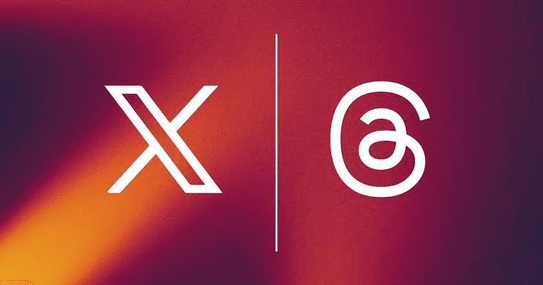 Threads vs. X platform comparison banner. Source: OH Partners