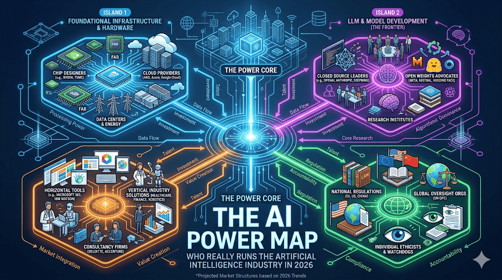 The AI Power Map: Who Really Runs the Artificial Intelligence Industry in 2026