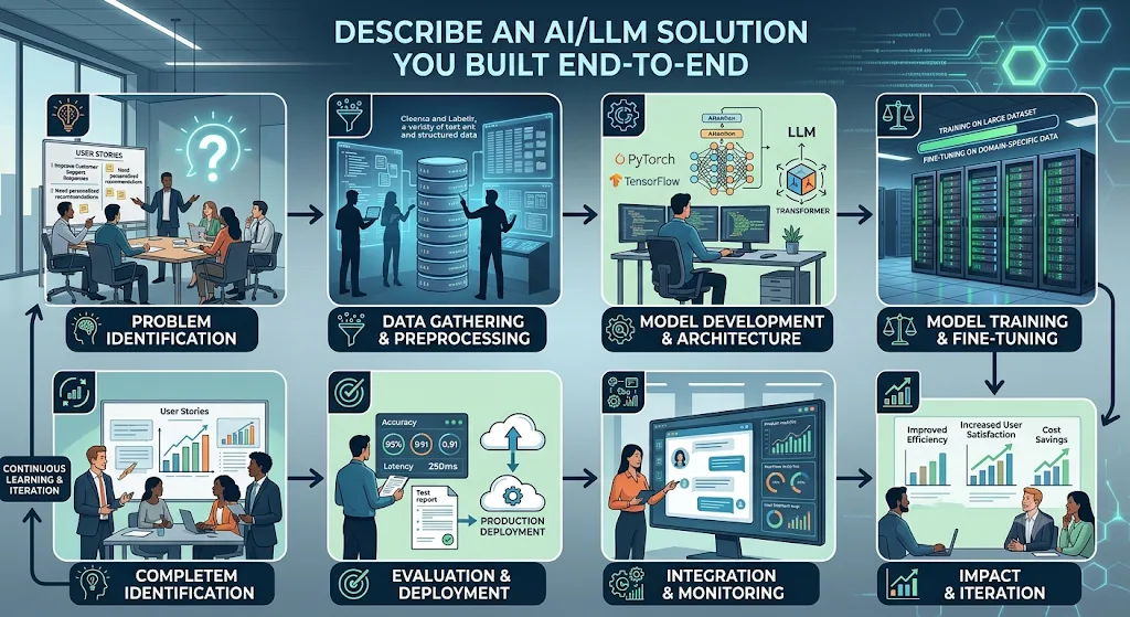 Describe an AI/LLM solution you built end-to-end Few Solutions