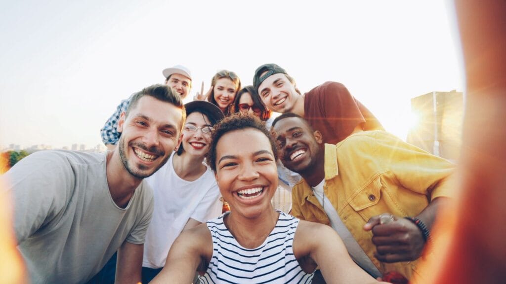 A diverse group of friends