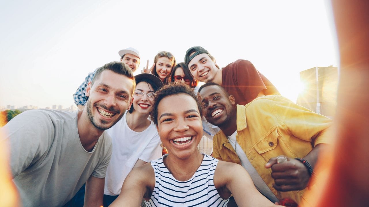 A diverse group of friends 